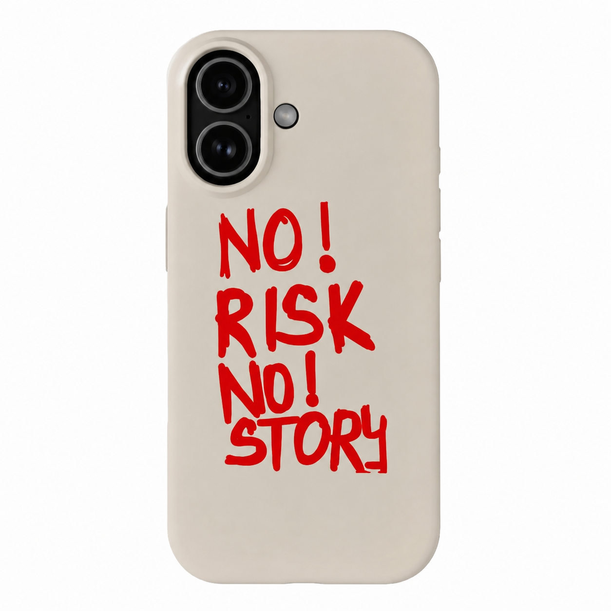 Coque No Risk No Story Beige